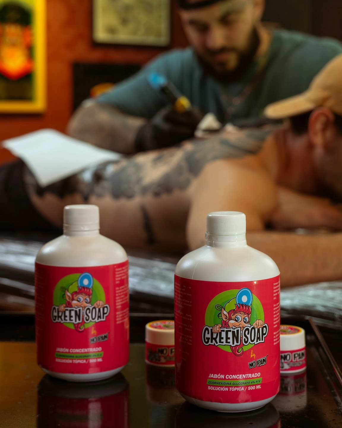 Green Soap Bottle